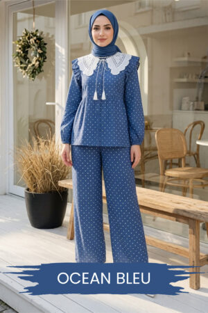COLETTE POLKA DENIM SET PANTS