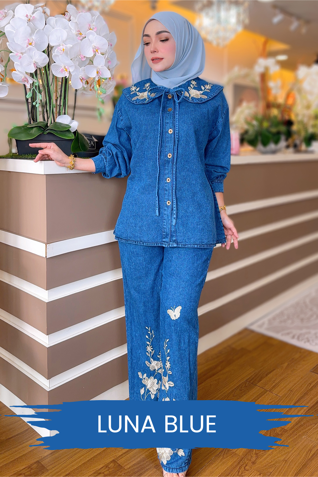 AMOURGA SET PANTS DENIM